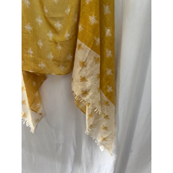 Yellow & Cream Bee Print Scarf - Picture 8 of 10